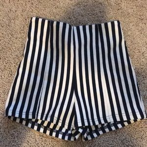 Forever 21 high waisted striped shorts